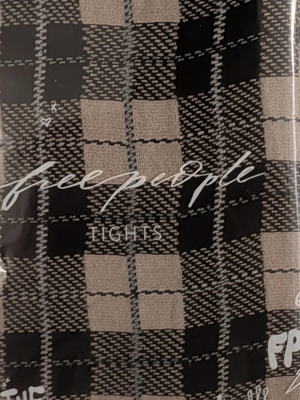 Free People plaid tights